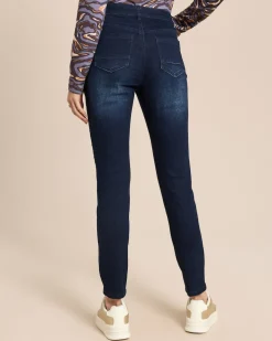 Slim Fit Jeans mit Stickerei