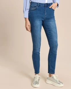 Slim Fit Jeans mit Stickerei