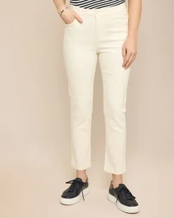 Slim Fit Jeans verkürzt mit Zierstichen