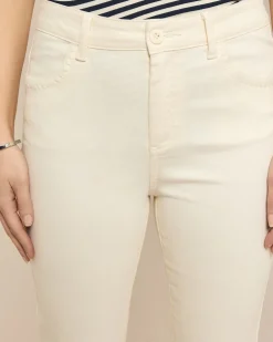 Slim Fit Jeans verkürzt mit Zierstichen