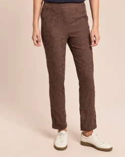 Slim Fit Schlupfhose Blumen-Jacquard