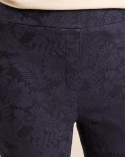 Slim Fit Schlupfhose Blumen-Jacquard