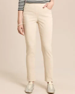 Slim Fit Schlupfhose Helga mit Jacquard-Struktur