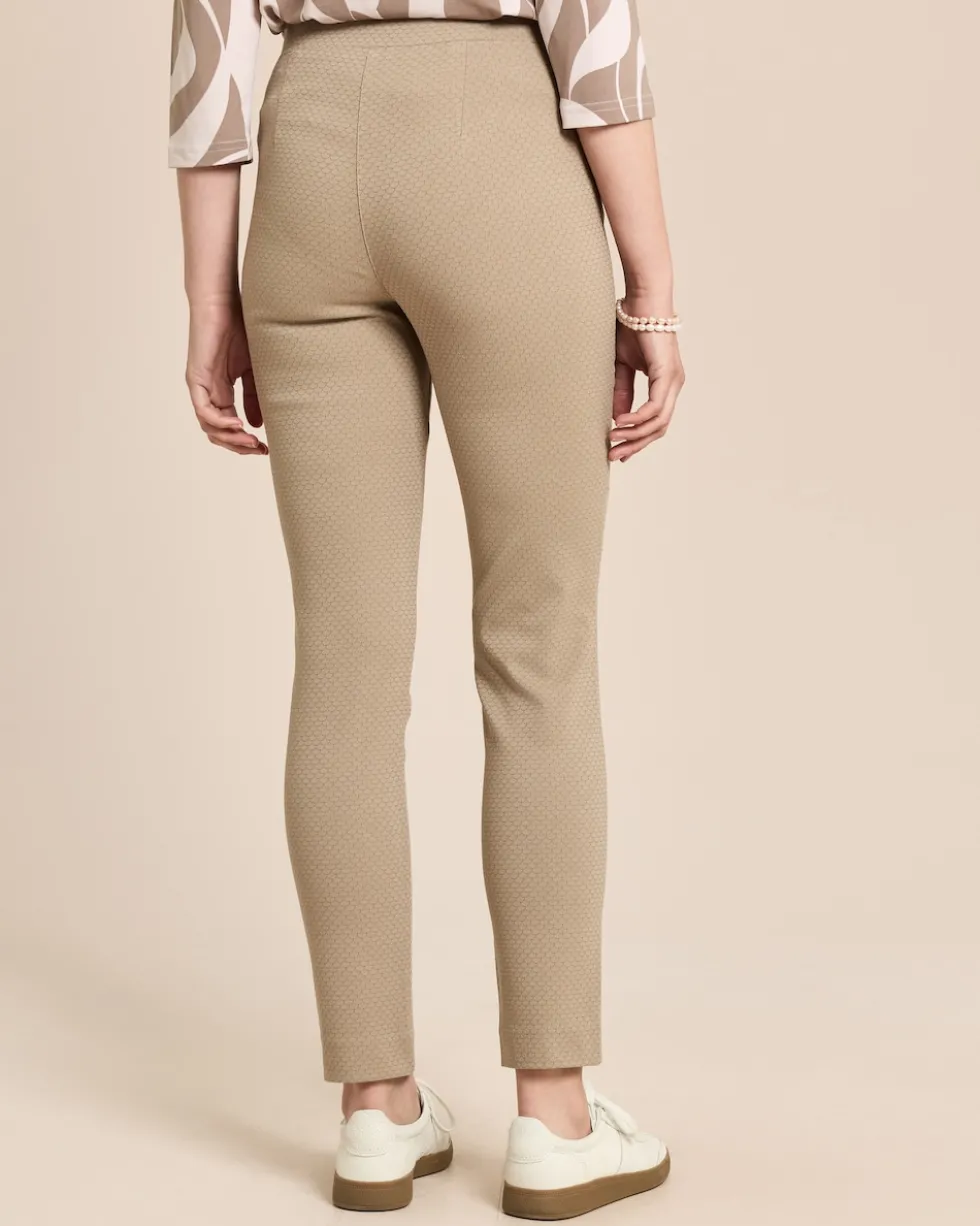 Slim Fit Schlupfhose Helga mit Jacquard-Struktur