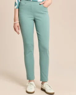 Slim Fit Schlupfhose Helga mit Jacquard-Struktur