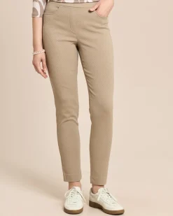Slim Fit Schlupfhose Helga mit Jacquard-Struktur