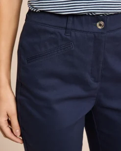 Slim Fit Twill Stretch Hose verkürzt