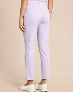 Slim Fit Twill Stretch Hose verkürzt