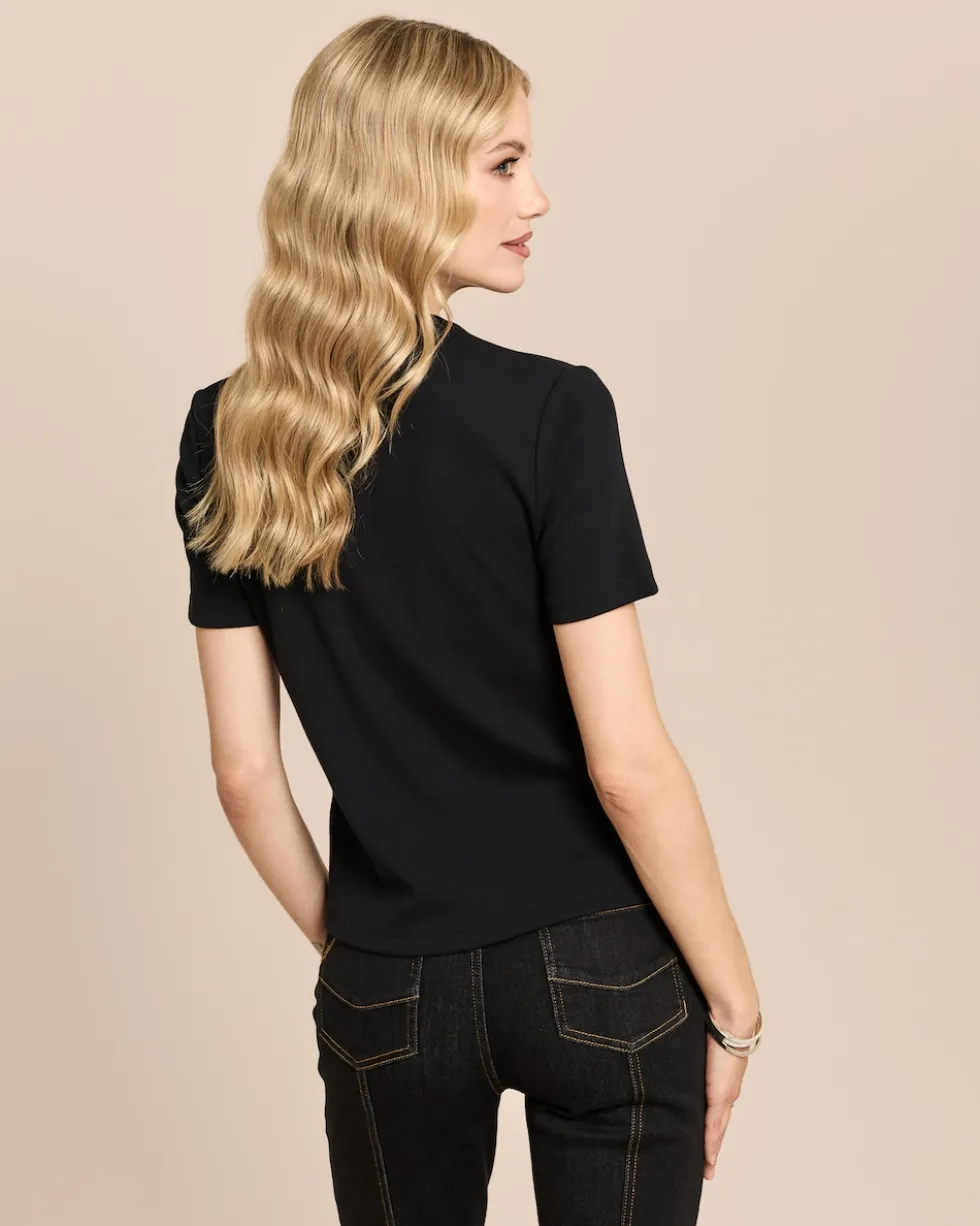 Slim Shirt mit V-Ausschnitt