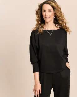 Soft Pique Shirt mit Fledermausarm