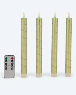 Stabkerzen mit LED-Draht, 4tlg.