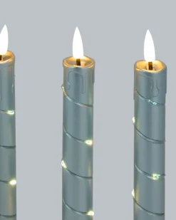 Stabkerzen mit LED-Draht, 4tlg.