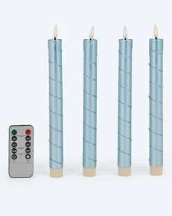Stabkerzen mit LED-Draht, 4tlg.
