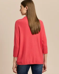 Stehkragenpullover mit Rippbund