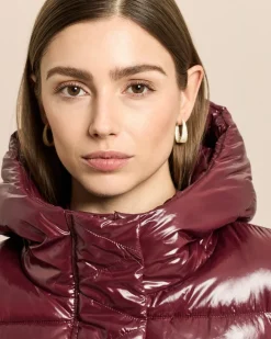 Steppjacke in Lackoptik
