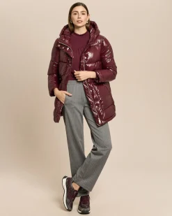 Steppjacke in Lackoptik