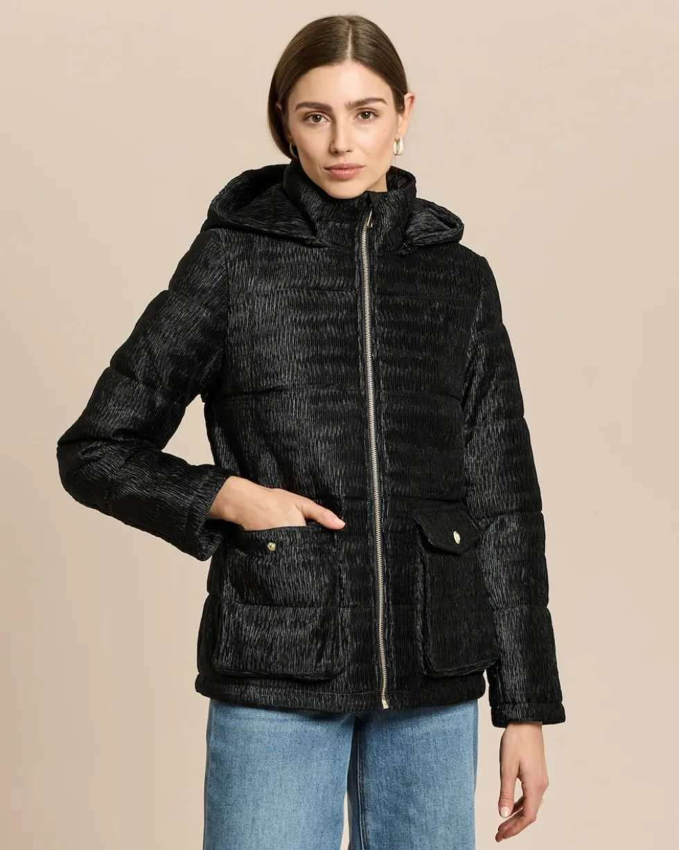 Steppjacke in Plissee-Optik