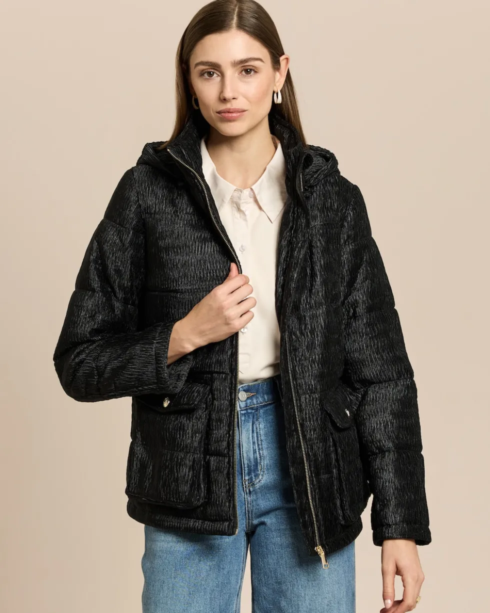 Steppjacke in Plissee-Optik