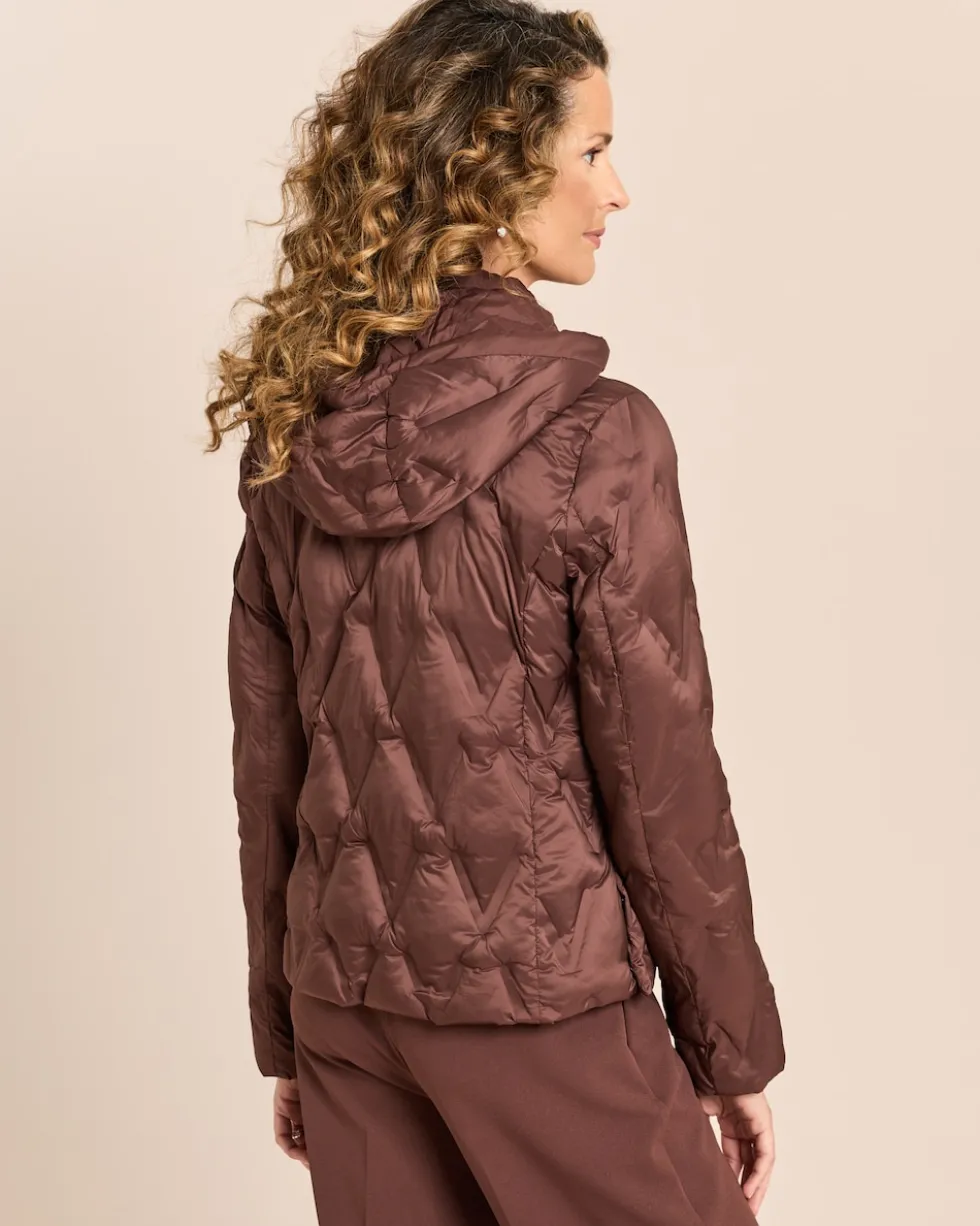 Steppjacke mit abnehmbarer Kapuze