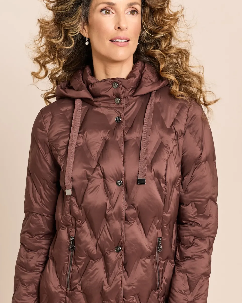 Steppjacke mit abnehmbarer Kapuze