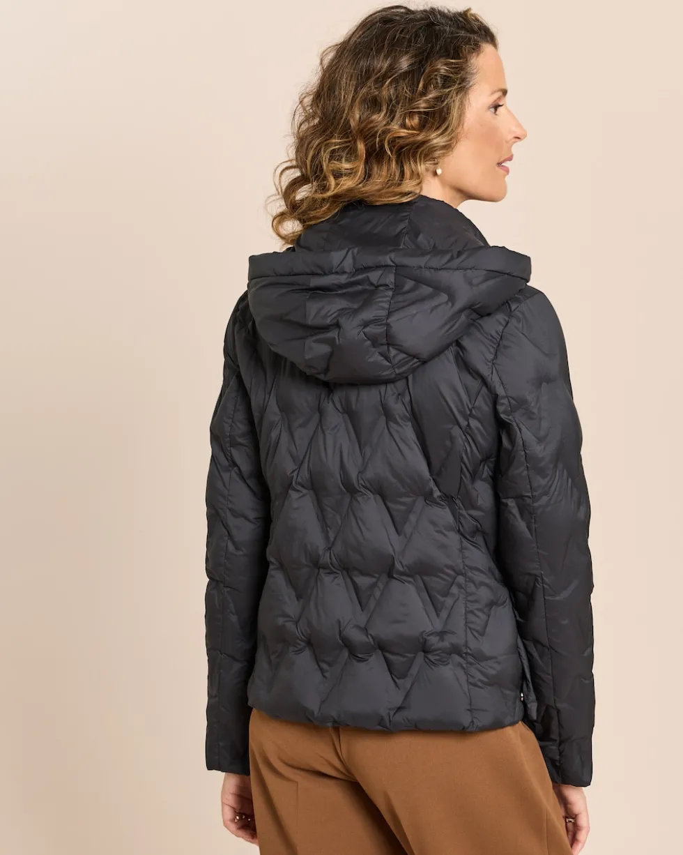Steppjacke mit abnehmbarer Kapuze