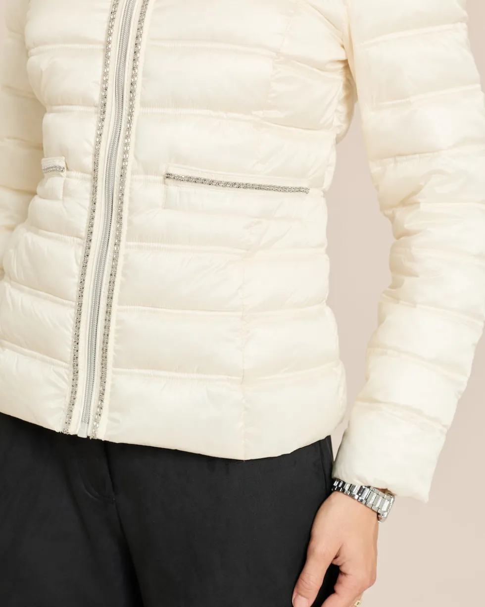 Steppjacke mit Dekoverzierung
