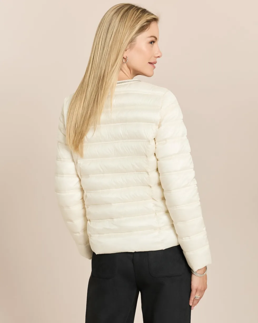 Steppjacke mit Dekoverzierung
