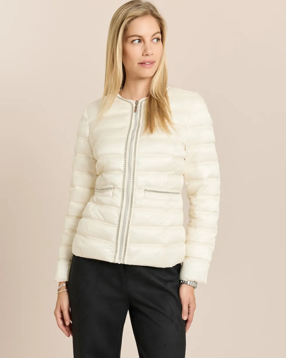 Steppjacke mit Dekoverzierung