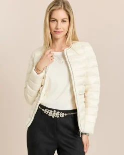 Steppjacke mit Dekoverzierung