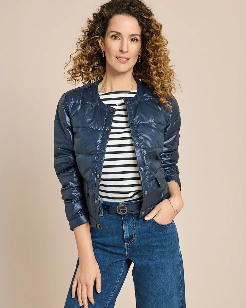 Steppjacke mit Druckknöpfen