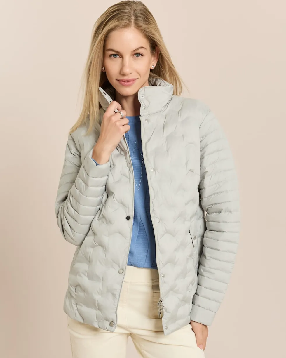 Steppjacke mit organischen Reliefs