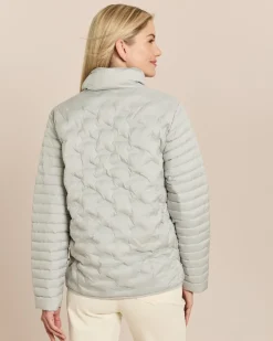 Steppjacke mit organischen Reliefs