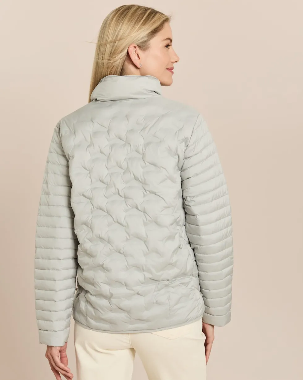 Steppjacke mit organischen Reliefs