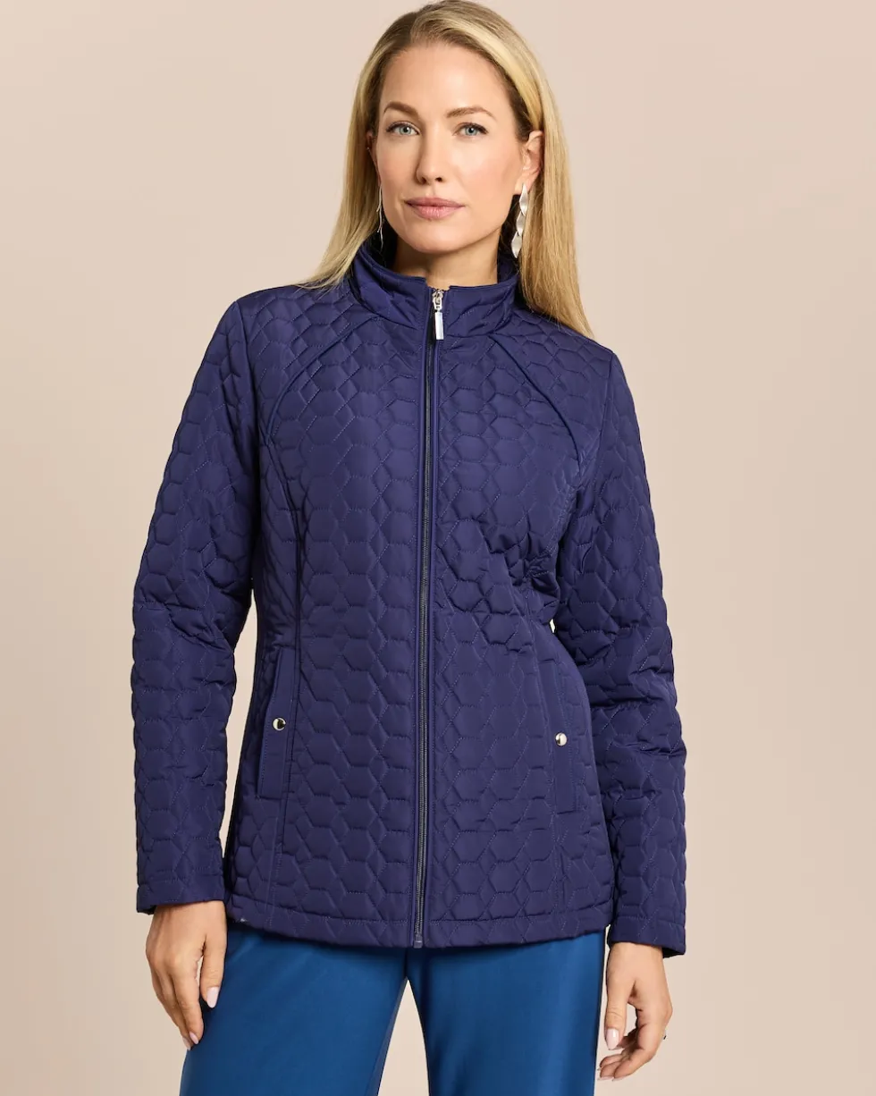 Steppjacke mit Strickeinsatz