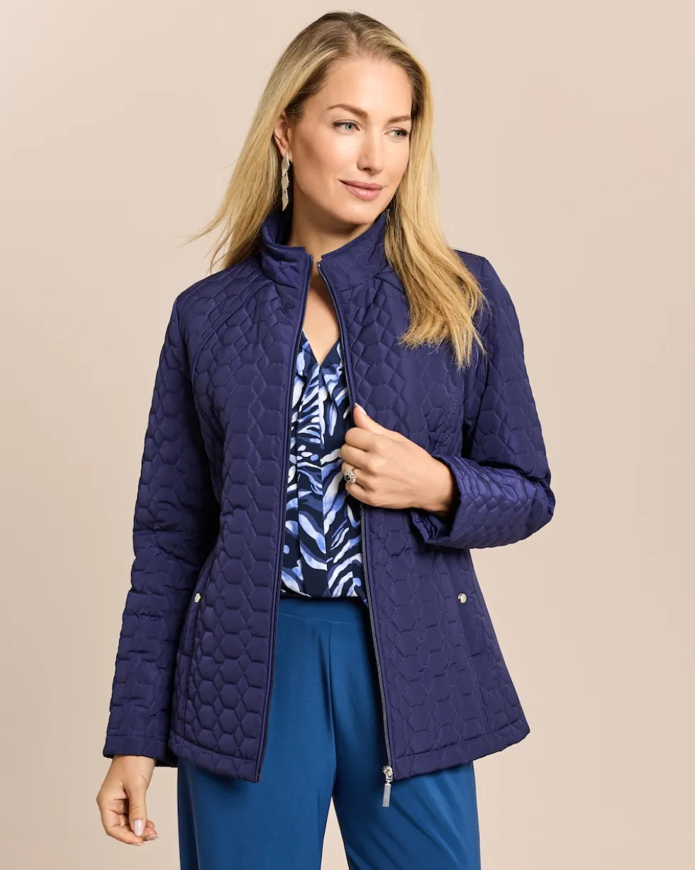 Steppjacke mit Strickeinsatz