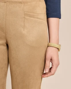Straight Fit Schlupfhose aus Stretch Velours