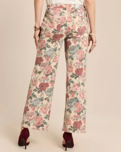 Straight Hose mit floralem Druck