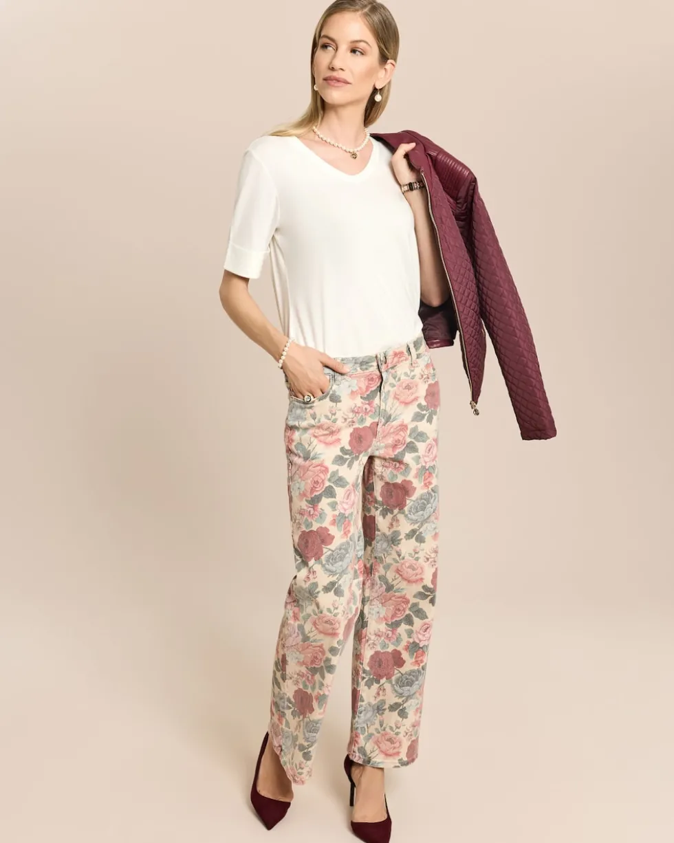 Straight Hose mit floralem Druck