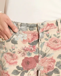 Straight Hose mit floralem Druck