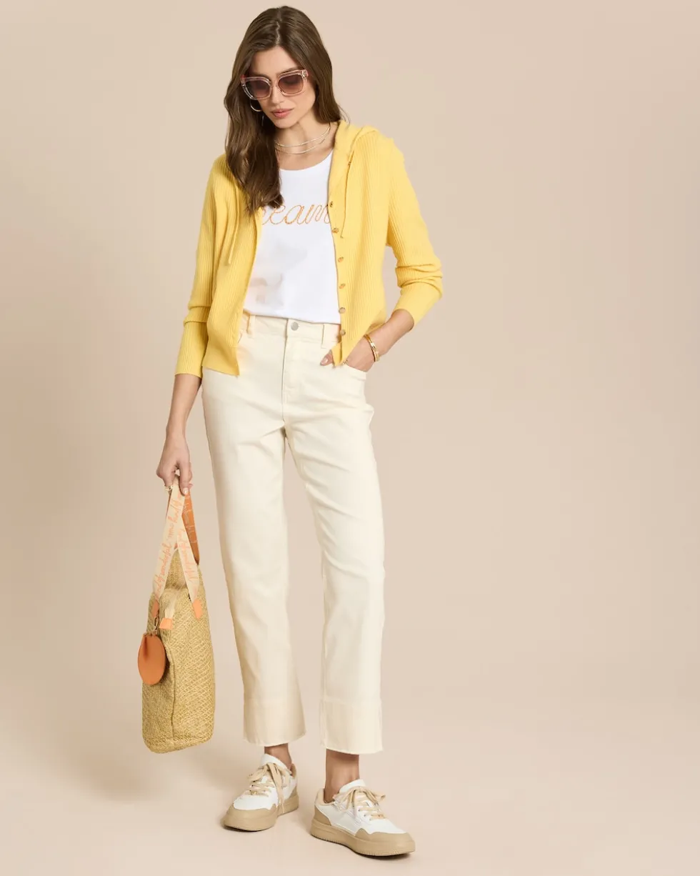 Straight Leg Cropped Jeans