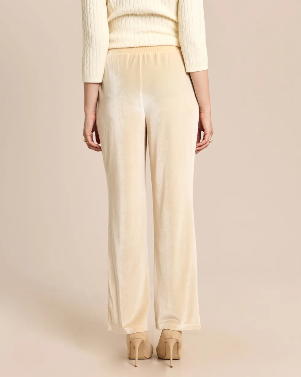 Straight Leg Hose aus Samt