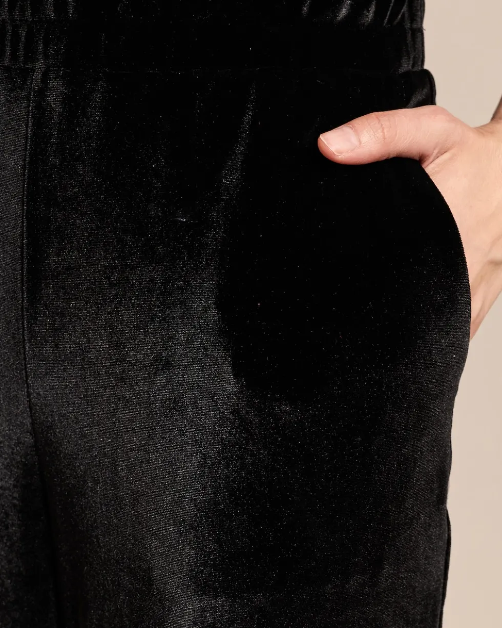 Straight Leg Hose aus Samt