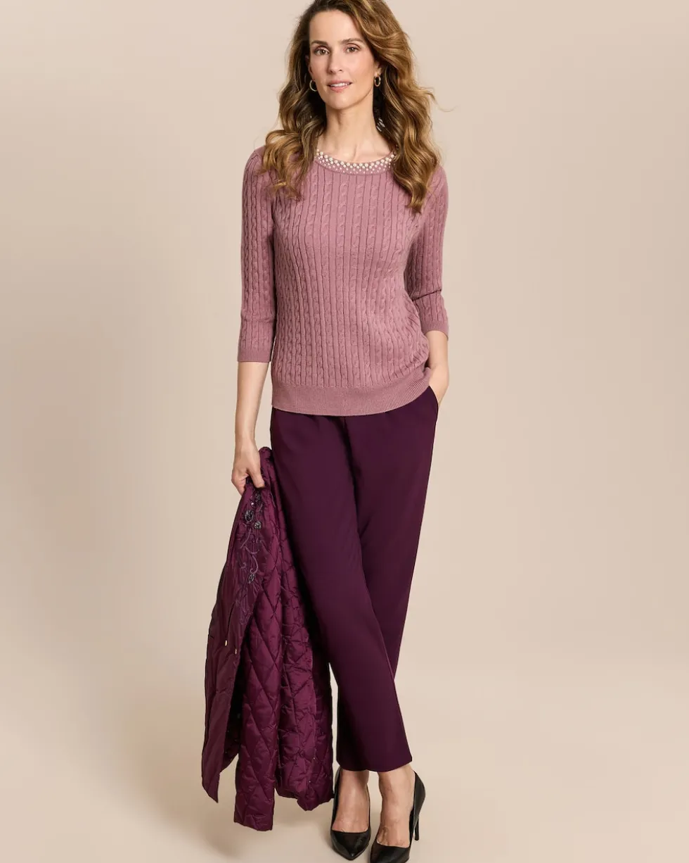 Straight Leg Hose aus Samt