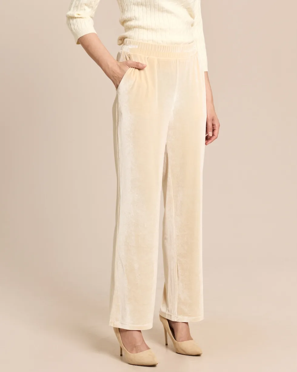 Straight Leg Hose aus Samt