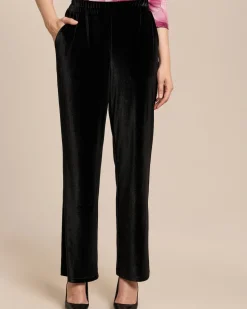 Straight Leg Hose aus Samt