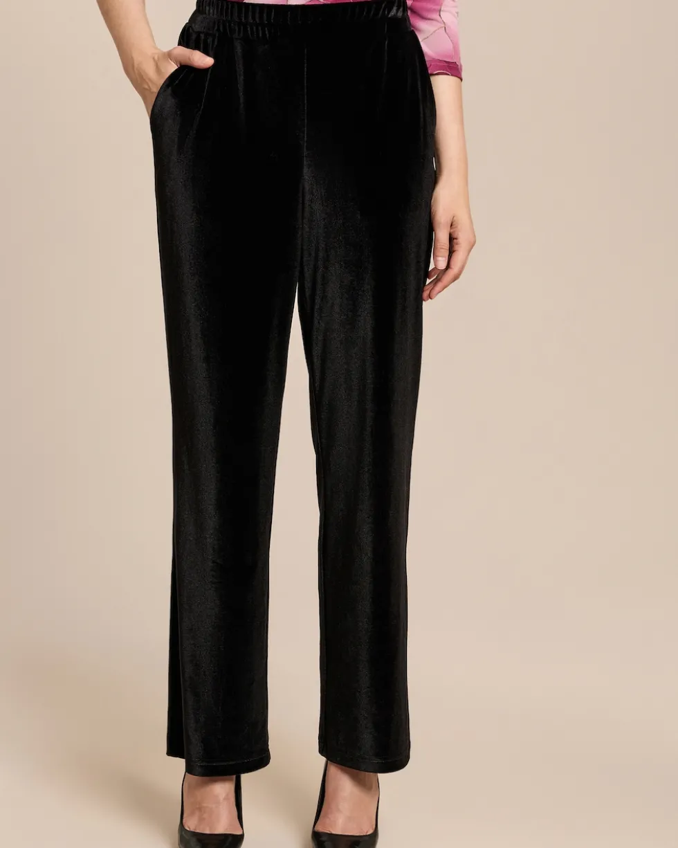 Straight Leg Hose aus Samt