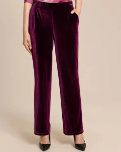 Straight Leg Hose aus Samt