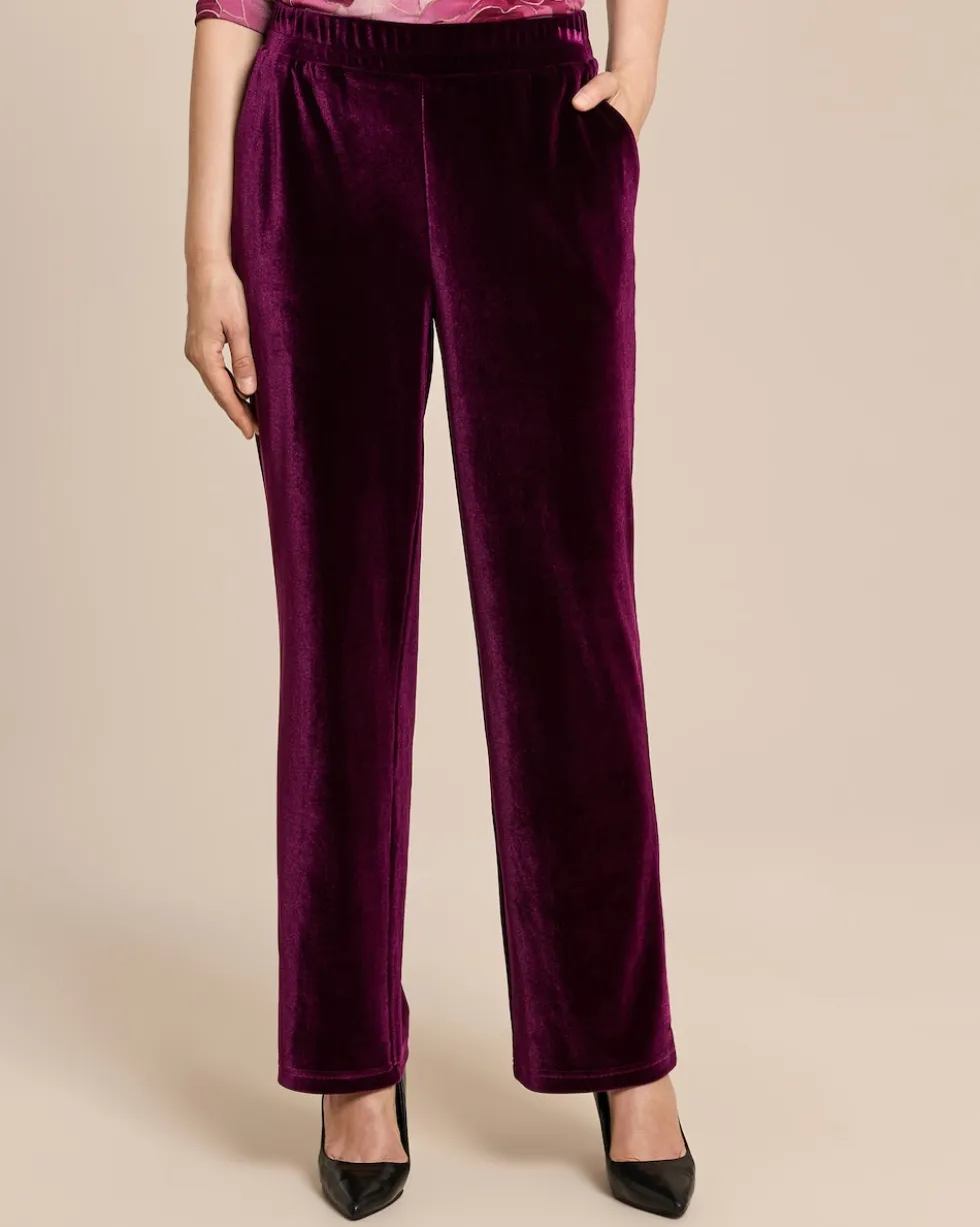 Straight Leg Hose aus Samt