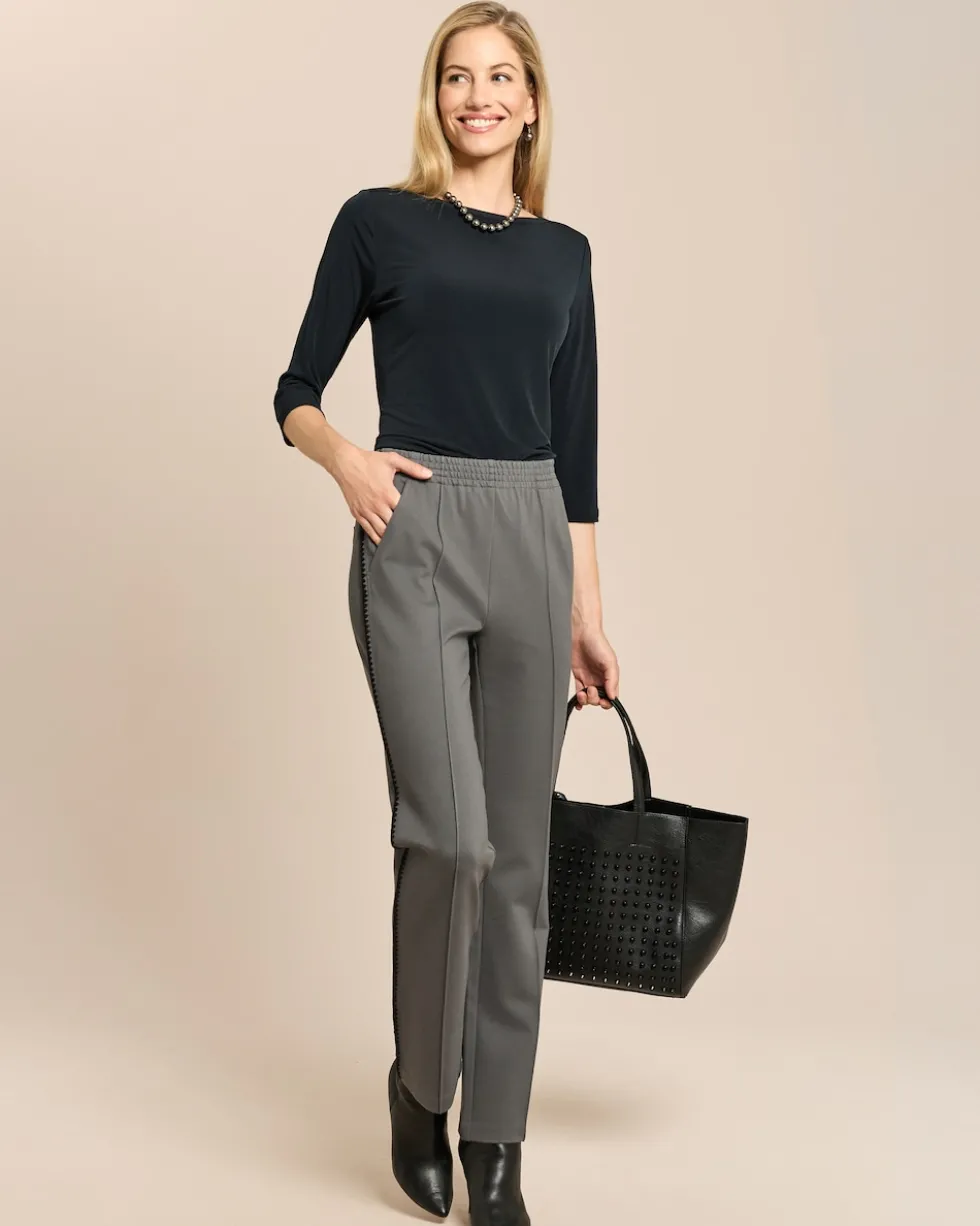 Straight Leg Hose mit Galonstreifen