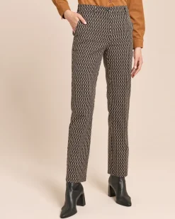 Straight Leg Hose mit Jacquard